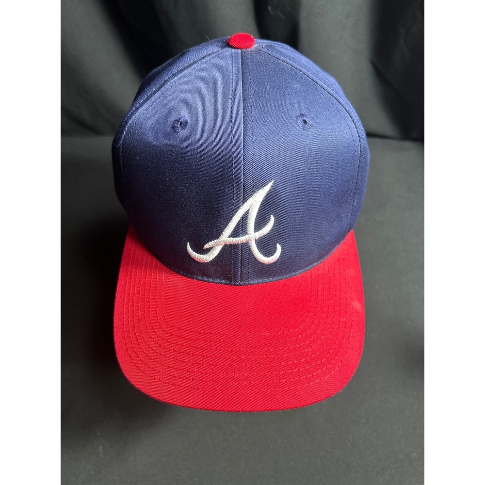 Atlanta Braves MLB Snapback‎ Hat Outdoor Cap Navy Blue Red Flat Brim One Size